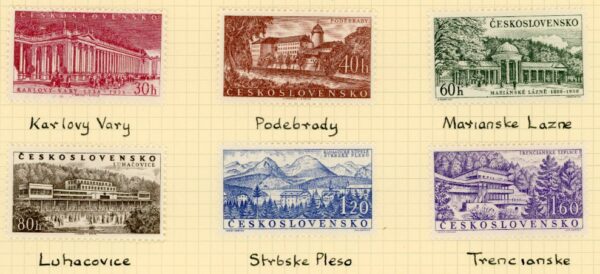 1958 Czechoslovakia Spas set *