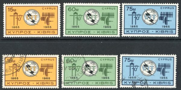 1965 Cyprus ITU Centenary ** and Used sets