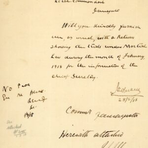 1918 Cyprus Famagusta Martial Law and Provost Marshal