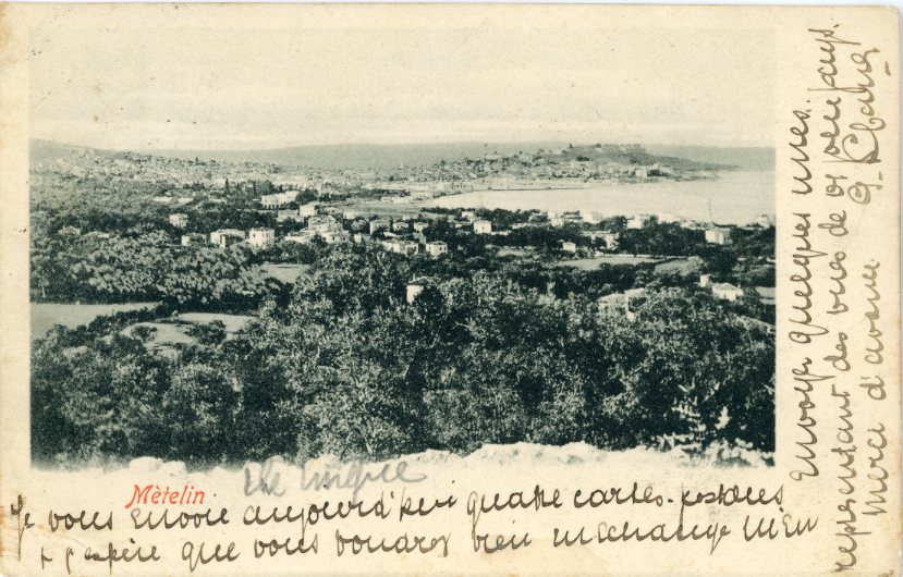 1898 Austria Levant Metelin Postcard to Roisin - Image 2