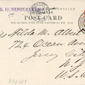 Gibraltar 1903 by SS Hohenzollern to USA ed Cumbo