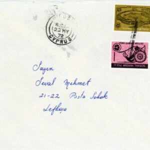 1972 Turkish Cyprus Nicosia Social Aid Cover