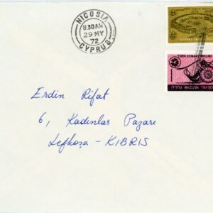 1972 Turkish Cyprus Nicosia Social Aid Cover