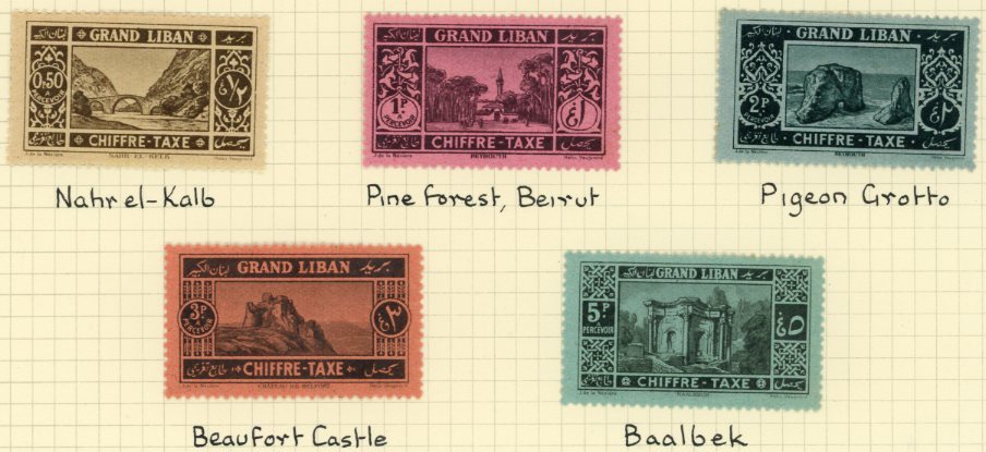 1925 Lebanon Postage Due set *