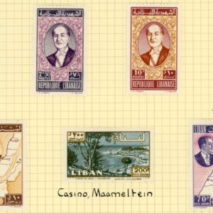 1961 Lebanon President Chehab and Map *