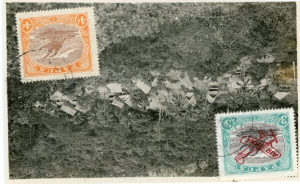 Papua New Guinea Native Village Aerial View 1930