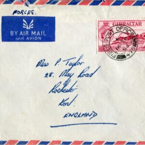1956 Gibraltar BFPO 56 cover FPO 475
