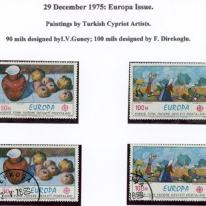 1975 Turkish Cyprus Paintings Europa Cept Collection