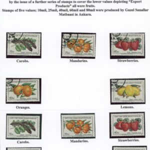 1976 Turkish Cyprus Fruits Definitive Issue Collection