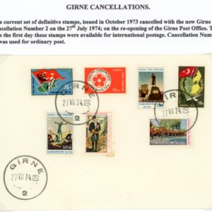 1974 Turkish Cyprus Kyrenia Girne 2 philatelic cover