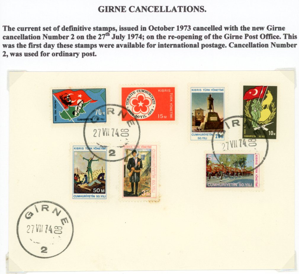 1974 Turkish Cyprus Kyrenia Girne 2 philatelic cover