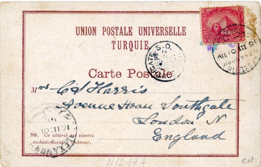 Palestine Gruss Aus Bethlehem 1901 Ras El Tin ed Syrian Orphanage - Image 2