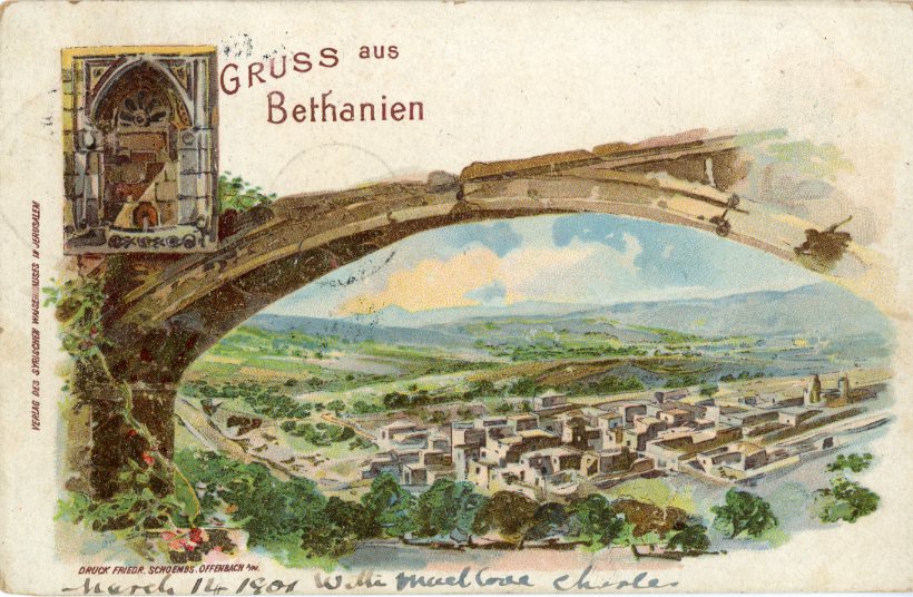 Palestine Gruss Aus Bethlehem 1901 Ras El Tin ed Syrian Orphanage