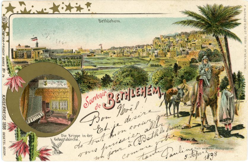 Palestine Bethlehem 1898 Ottoman Jerusalem to Zurich Kaiserreise #14