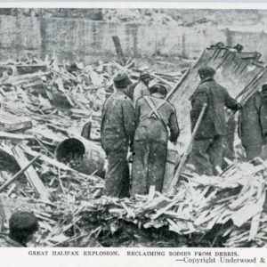 Canada Halifax Explosion Reclaiming Bodies from Debris