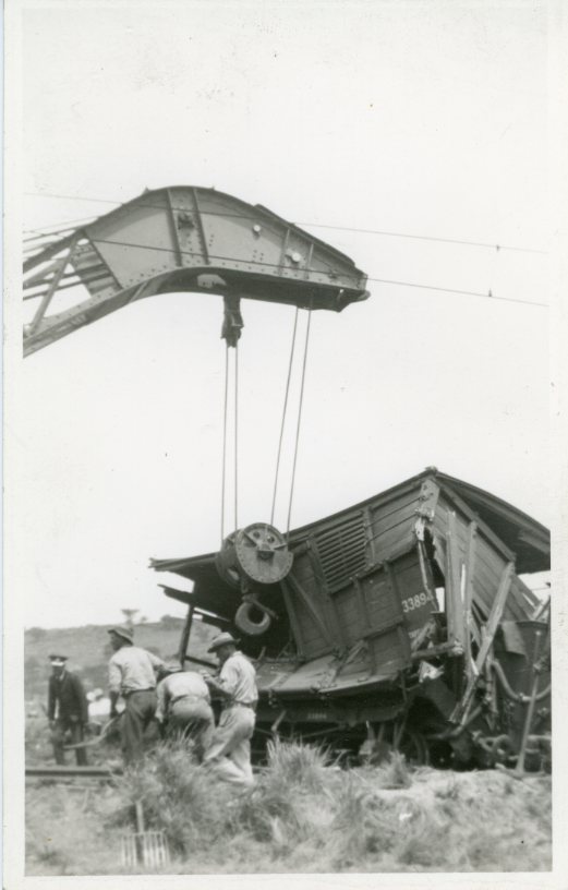 Canada Train Derailment near Ladysmith 1935 photocard