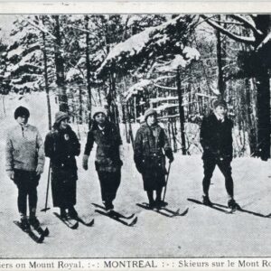 Canada Montreal Skiers on Mount Royal
