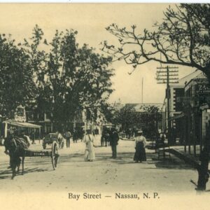 Bahamas Nassau Bay Street early postcard