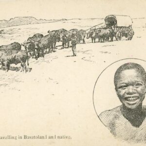 Basutoland Village Bullock Waggon and Native ed Morija #12