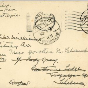 1924 Lebanon Beirut to England redirected USA