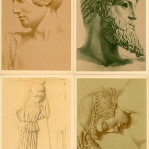 1941 Greece Ancient Art 4 Picture Stationeries