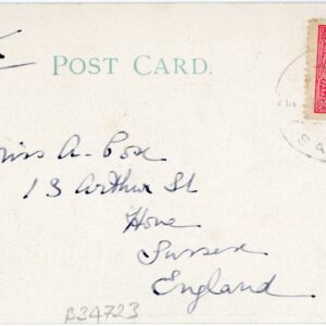 1909 Jordan Ottoman Salt Plain of Sharon card to England