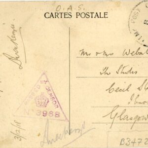 1918 British Army in Lebanon via Port Said BAPO T to Scotland