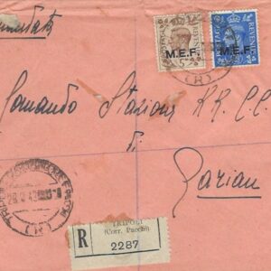 1943 Libya Censored MEF Tripoli to Garyan