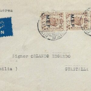 1943 Libya Registered Censored MEF used in Tripoli FDC