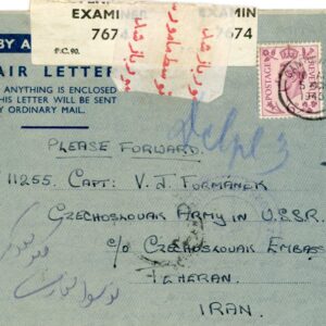 1945 Czechoslovakia Army in Russia Aerogramme to Persia