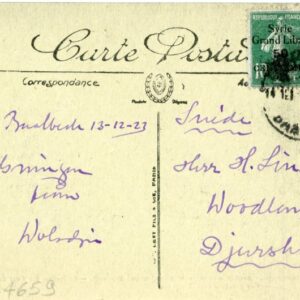 1923 Lebanon Baalbek Syrie Grand Liban to Djursholm Sweden