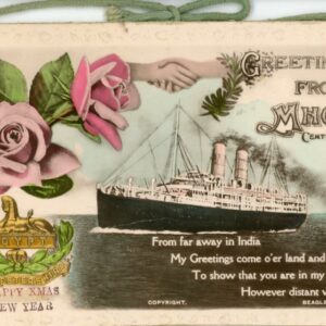 India Mhow Steamer Beagles Greetings postcard