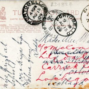 1909 India via Aden Sea Post Office to Portobello Scotland