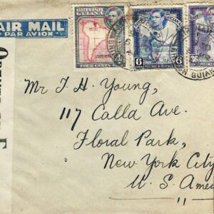 1944 British Guiana Censored Airmail to USA