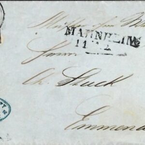1852 Germany Baden 9kr Entire to Emmendingen