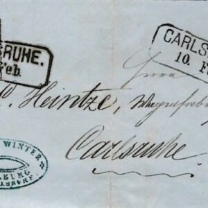 1865 Germany Baden Carlsruhe 1kr Printed Entire