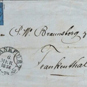 1856 Germany Thurn Taxis 3kr to Frankenthal