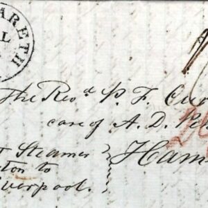 1847 USA Boston via Hamburg to Liverpool entire