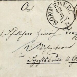 1865 Germany Thurn Taxis 2kr Stationery Cut-out to Graefenthal