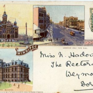 Canada Winnipeg postcard 1900 used in England