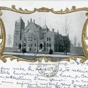 Canada Woodstock Court House 1904 Ontario Flags