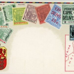 Mauritius Coat of Arms Map Flag Stamps