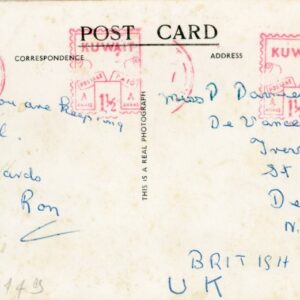 1957 Kuwait Shell Tanker ppc with Meter Cancel to Denbigh Wales