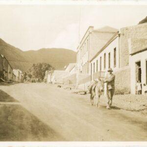 St Helena Man and Donkey photograph