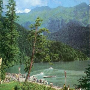 Abkhazia Lake Ritsa 3k Picture Stationery to DDR