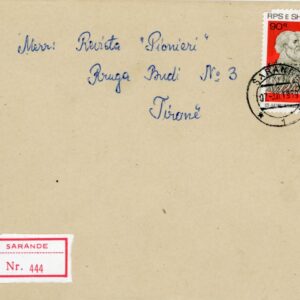 1989 Albania Sarande 90q Marx Engels to Tirana