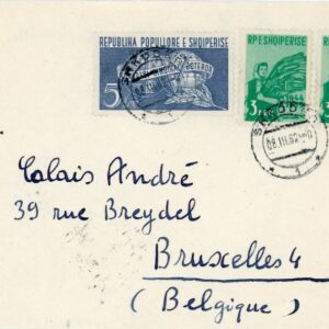 1962 Albania Shkoder Harvester ad WTU Congress to Belgium