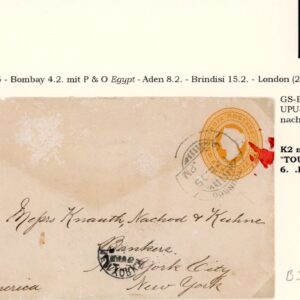 1905 Burma Toungoo 2a Postal Envelope to USA +
