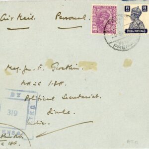 1941 Egypt India Commander in Chief GV 1a3p to General Gwatkin