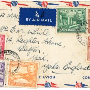 1946s Cyprus Famagusta Aden RAF Cover to York